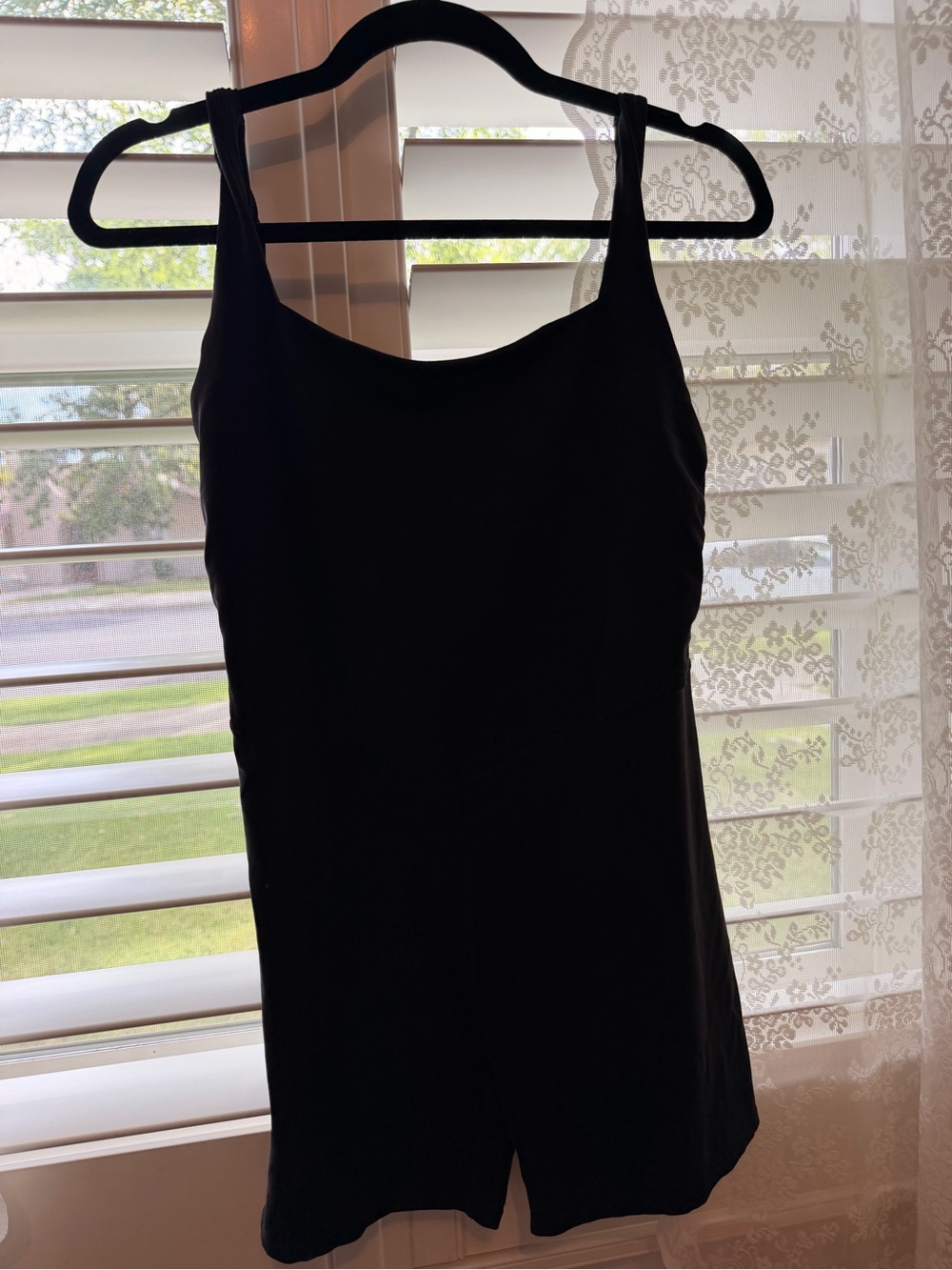 Black Sleeveless Athletic Romper
